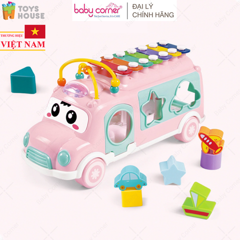  Ô Tô Thả Khối Kết Hợp Đàn Gõ Xylophone Toys House HE8036 
