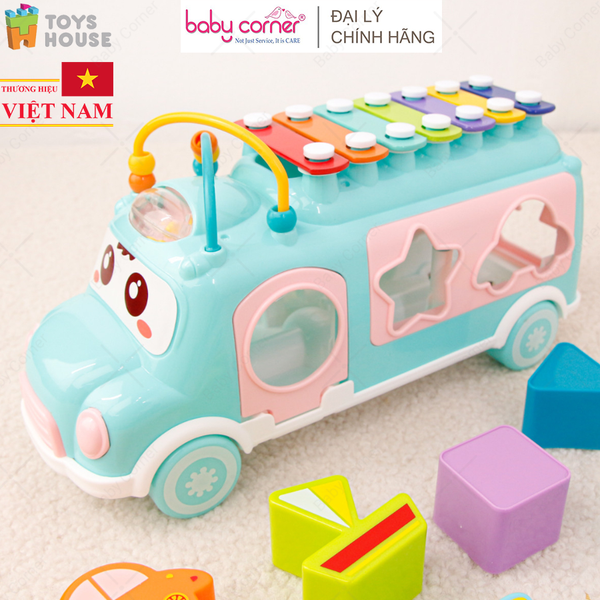  Ô Tô Thả Khối Kết Hợp Đàn Gõ Xylophone Toys House HE8036 