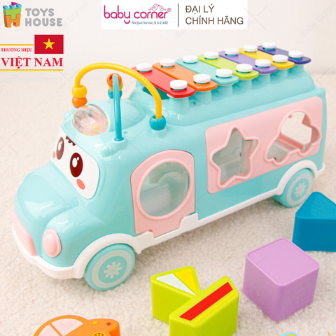  Ô Tô Thả Khối Kết Hợp Đàn Gõ Xylophone Toys House HE8036 