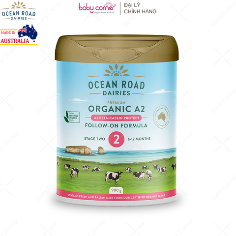  Sữa Bột Ocean Road Dairies Premium Organic A2 Số 2, Cho Bé Từ 6-12 Tháng, 900G 