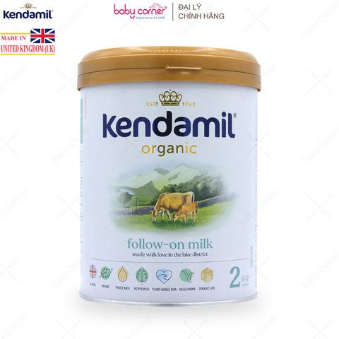  Sữa Bột KENDAMIL Organic Số 2, Bé Từ 6-12 Tháng, 800G 