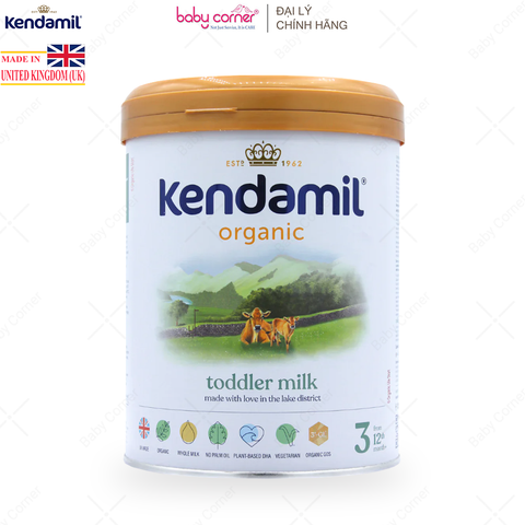  Sữa Bột KENDAMIL Organic Số 3, Bé Từ 12-36 Tháng, 800G 