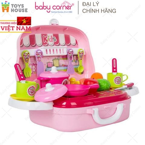  Hộp Bếp Nấu Ăn Hình Ô Tô Toys House 008-915, Màu Hồng 