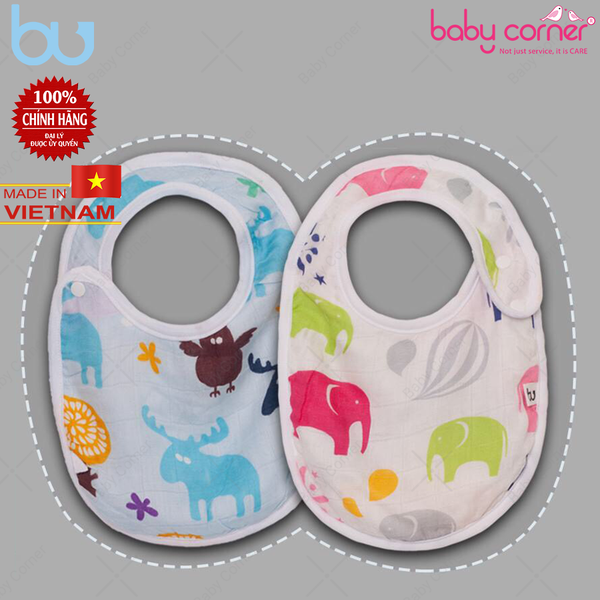  Yếm Muslin cài lệch BU - Free size 