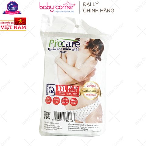 Quần Lót Miễn Giặt PP Nữ Procare (Gói 5 Cái) 