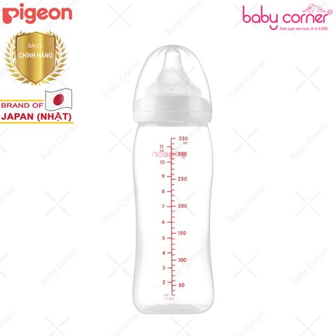  Bình Sữa Pigeon PP Plus Cổ Rộng, 330ml 