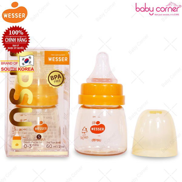  Bình Sữa PPSU WESSER Cổ Hẹp 
