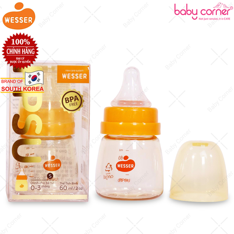  Bình Sữa PPSU WESSER Cổ Hẹp 