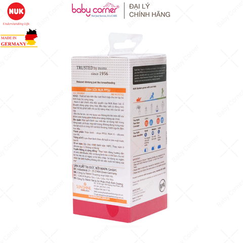  Bình Sữa NUK PREMIUM CHOICE Nhựa PPSU (Núm Ti S1), 150ml, Bé 0 - 6 Tháng Tuổi 