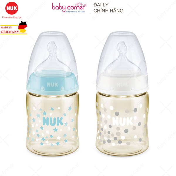  Bình Sữa NUK PREMIUM CHOICE Nhựa PPSU (Núm Ti S1), 150ml, Bé 0 - 6 Tháng Tuổi 