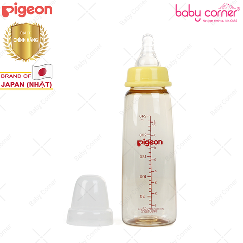  Bình Sữa Pigeon PPSU Cổ Hẹp, 240ml 