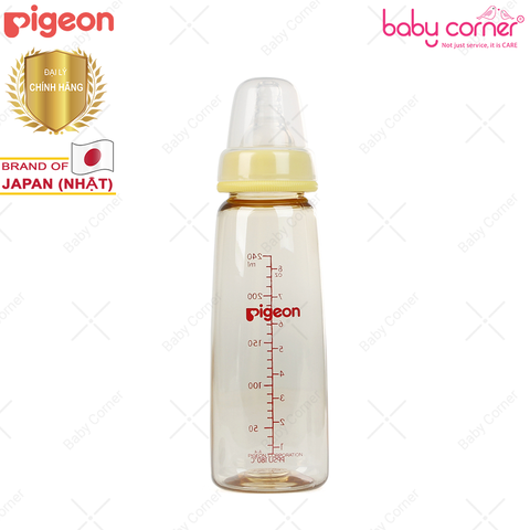  Bình Sữa Pigeon PPSU Cổ Hẹp, 240ml 