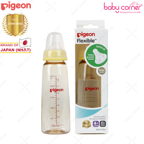  Bình Sữa Pigeon PPSU Cổ Hẹp, 240ml 