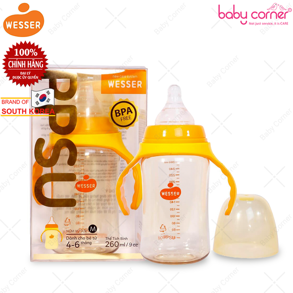 Bình Sữa PPSU WESSER Cổ Rộng 
