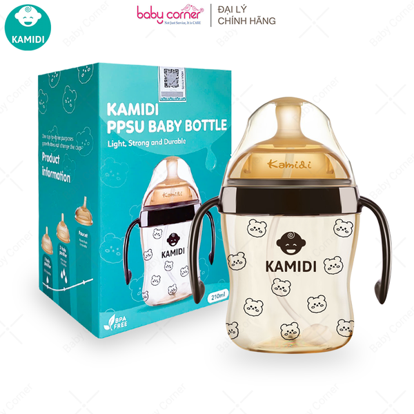 Bình Sữa KAMIDI PPSU Hình Gấu 210ML 