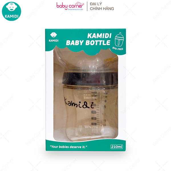  Bình Sữa Sơ Sinh KAMIDI PPSU 210ML (Không Tay Cầm) 