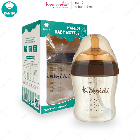  Bình Sữa Sơ Sinh KAMIDI PPSU 210ML (Không Tay Cầm) 