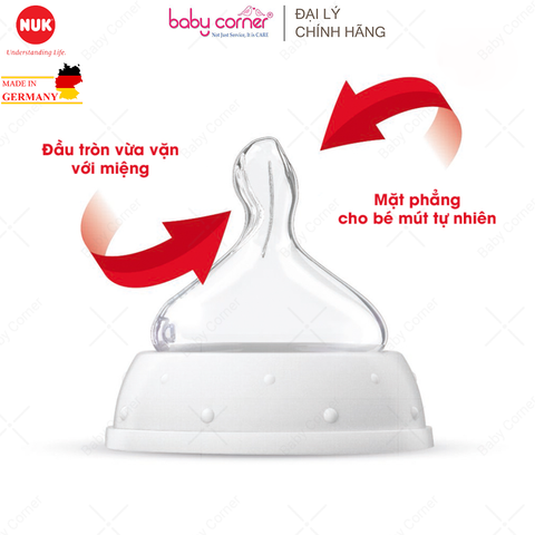  Bộ 2 Núm Ti NUK PREMIUM CHOICE Silicone S1 - M (Bé 0 - 6 tháng) 