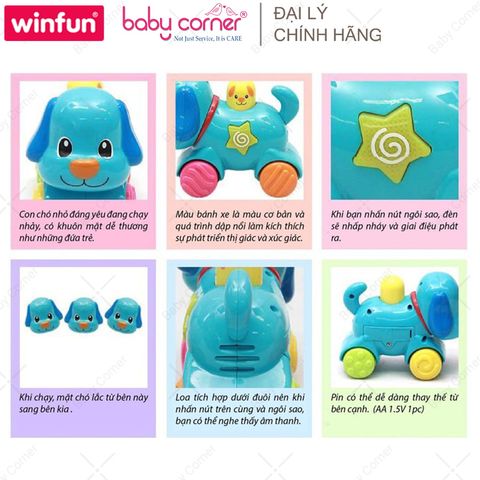  Chú Chó Puppy Biết Đi Có Đèn Nhạc Vui Nhộn Winfun WF000733 