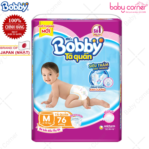  Tã QUẦN Bobby Siêu Thấm M76 (6-10kg) 