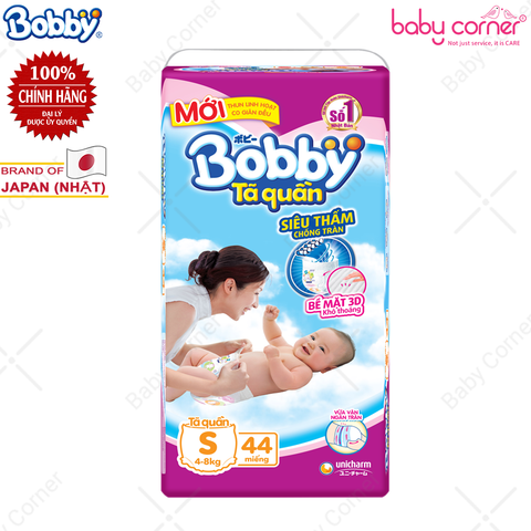  Tã QUẦN Bobby siêu thấm Size S (4-8kg) 