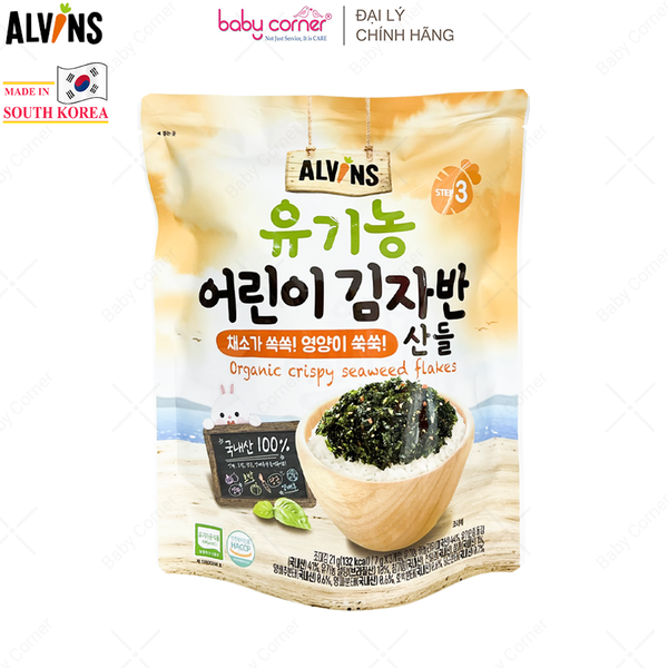  Rong Biển Rắc Cơm Hữu Cơ Vị Rau Củ ALVINS, 21G 