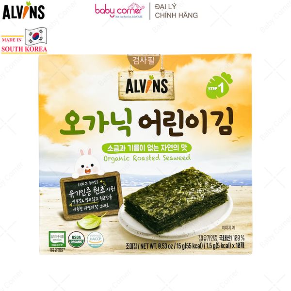  Rong Biển Hữu Cơ Tách Muối Cho Bé ALVINS, 15G 