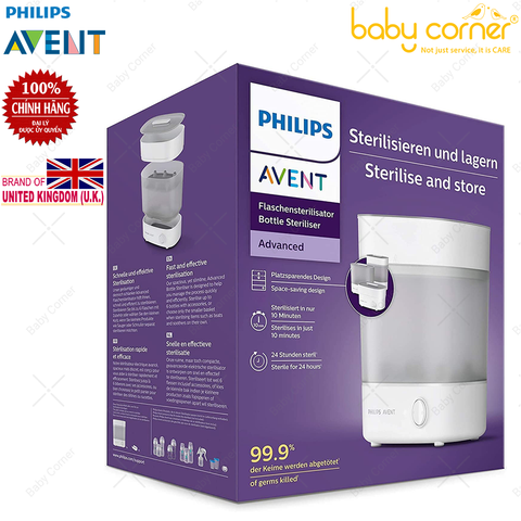  Máy Tiệt Trùng Bình Sữa Bằng Hơi Nước  3 trong 1 Philips Avent Starlight Advanced SCF291/00 