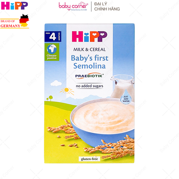  Bột Sữa Ăn Dặm Khởi Đầu HIPP's Baby First Semolina (Cho Bé Từ 4 ThángTuổi) - 250g 