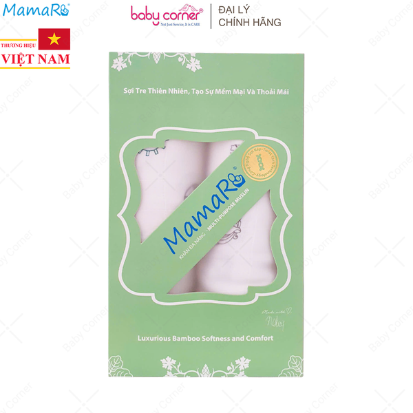  Hộp 2 Khăn Đa Năng Premium Mamaru 120x120cm (Hoạ Tiết Ngẫu Nhiên) 