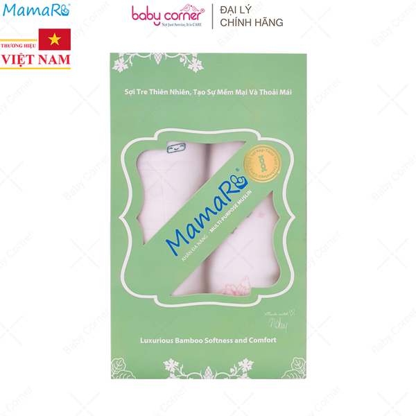  Hộp 2 Khăn Đa Năng Premium Mamaru 120x120cm (Hoạ Tiết Ngẫu Nhiên) 