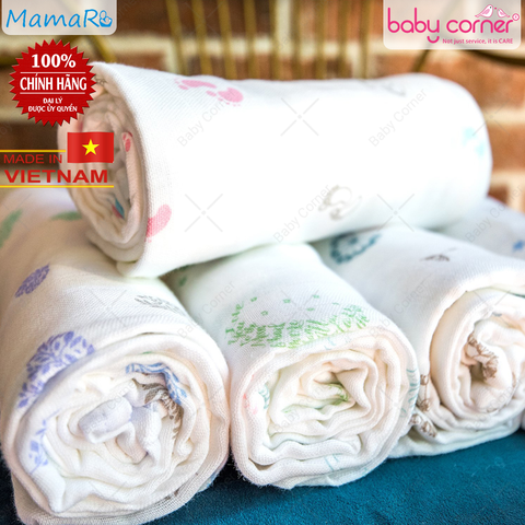  Hộp 3 Khăn Đa Năng Mamaru 120x120cm (Hoạ Tiết Ngẫu Nhiên) 