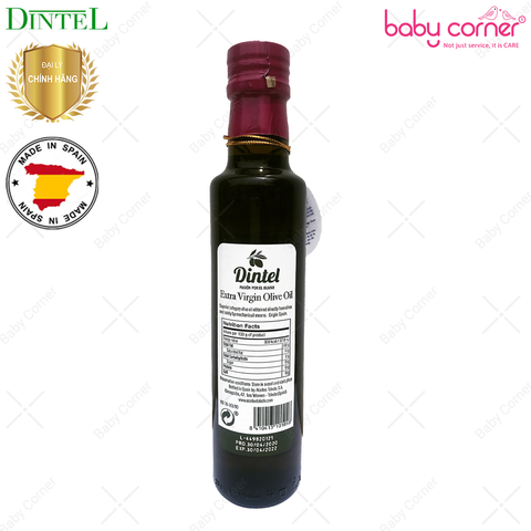  Dầu Olive Dintel Extra Virgin 250ml Nắp Đen Siêu Nguyên Chất 