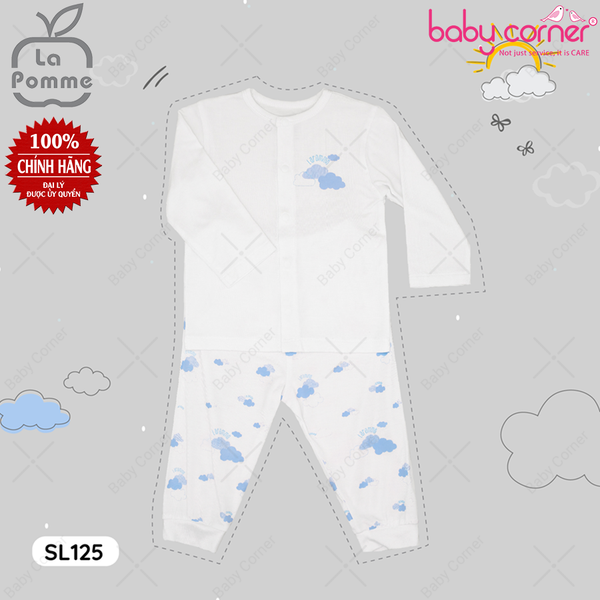 SL125 Bộ Dài Tay La Pomme Cúc Giữa Đám Mây - Trắng 