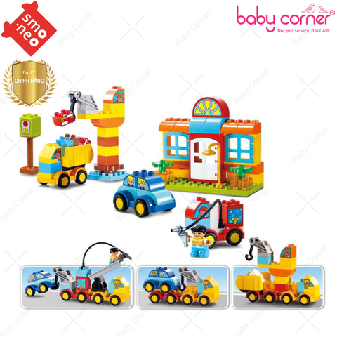  Bộ Đồ Chơi Lắp Ghép Phương Tiện Giao Thông 68 Miếng Smoneo 