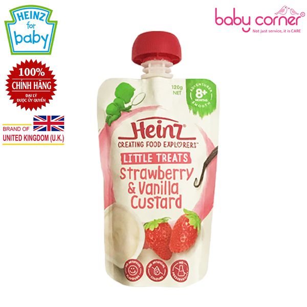  Hỗn Hợp Nghiền Heinz Custard Dâu Và Vani (Cho Trẻ Từ 8 Tháng), 120g 