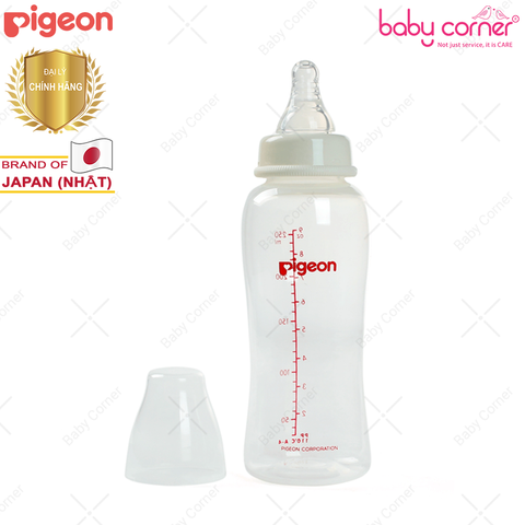  Bình Sữa Pigeon PP Streamline Cổ Hẹp, 250ml 