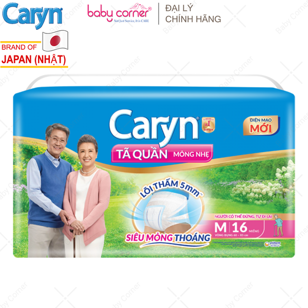  Tã Quần Người Lớn Caryn M16 (Loại Mỏng Nhẹ) 