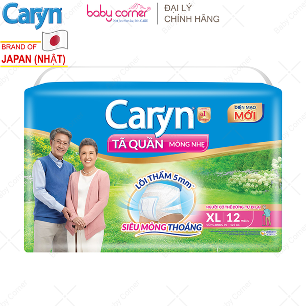  Tã Quần Người Lớn Caryn XL12 (Loại Mỏng Nhẹ) 