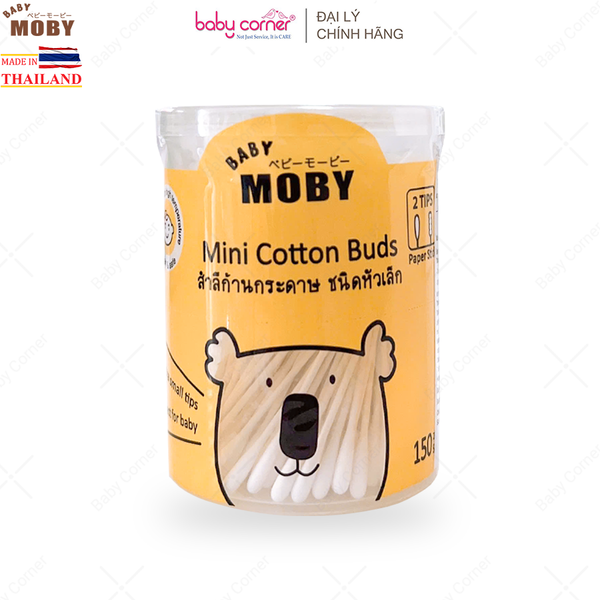  Bông tăm Moby đầu nhỏ (Hộp 150 cái) 