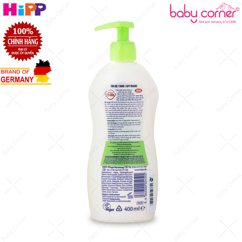  Tắm Gội 2 Trong 1 HiPP Organic - 400ml 