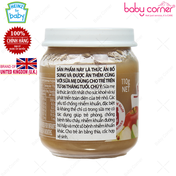  Táo nghiền cho bé từ 4 tháng tuổi - Heinz Apple 