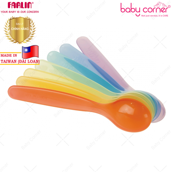  Bộ thìa ăn dặm 7 sắc cầu vồng bằng nhựa hiệu Farlin (BF-237A) 