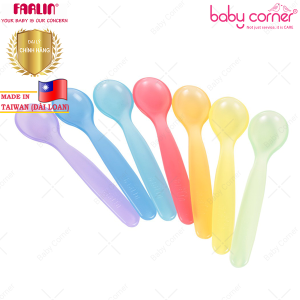  Bộ thìa ăn dặm 7 sắc cầu vồng bằng nhựa hiệu Farlin (BF-237A) 