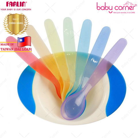  Bộ thìa ăn dặm 7 sắc cầu vồng bằng nhựa hiệu Farlin (BF-237A) 