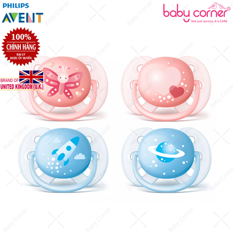  Ty ngậm mềm cho bé từ 0-6T (vỉ đôi) Philips Avent 