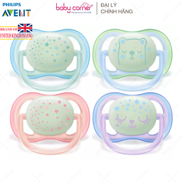  Ti Ngậm Thông Khí Ban Đêm Philips Avent Ultra Air Nighttime, Cho Bé Từ 0-6M 