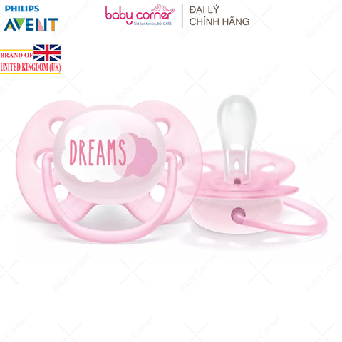  Ti Ngậm Siêu Mềm Philips Avent Ultra Soft, Cho Bé Từ 0-6M, Vỉ Đơn 