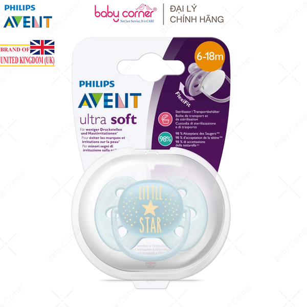  Ti Ngậm Siêu Mềm Philips Avent Ultra Soft, Cho Bé Từ 6-18M, Vỉ Đơn 