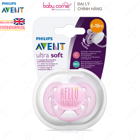  Ti Ngậm Siêu Mềm Philips Avent Ultra Soft, Cho Bé Từ 6-18M, Vỉ Đơn 
